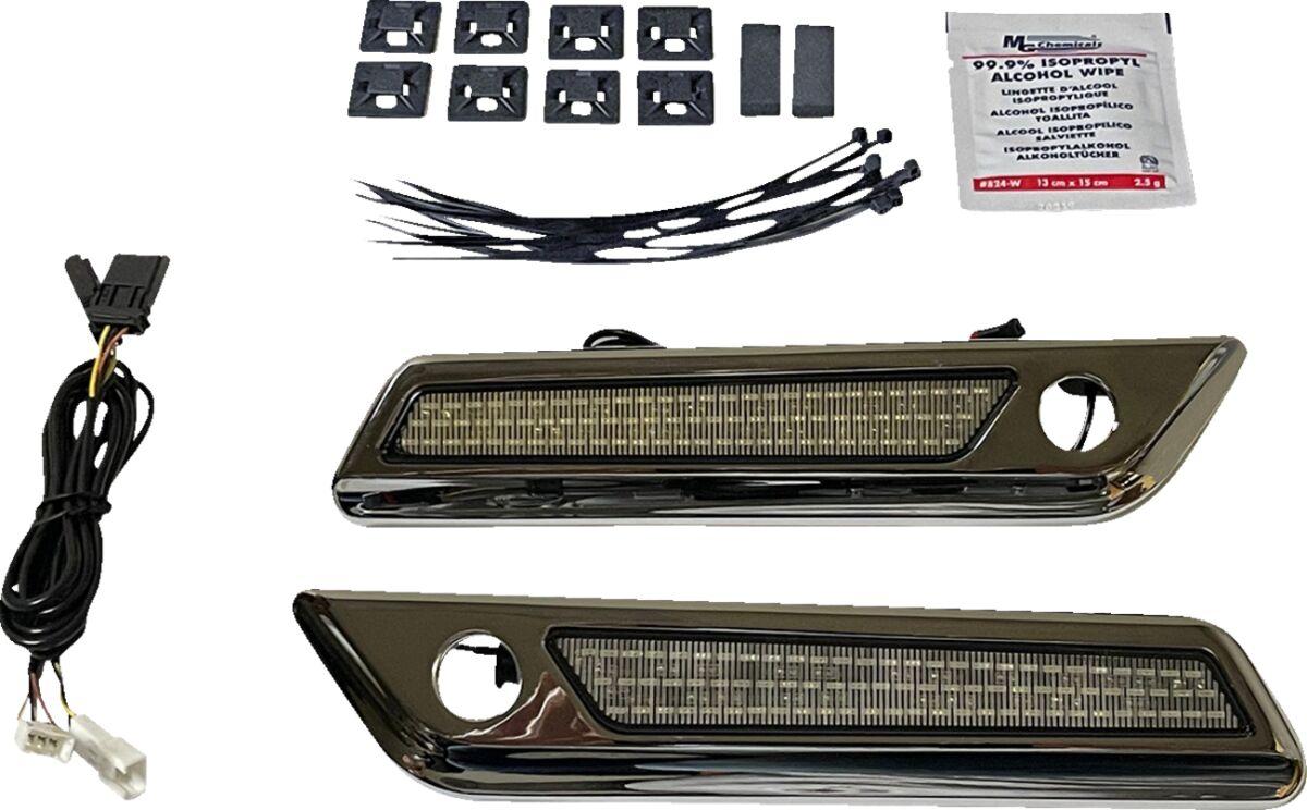 CD-SBL-BCM-SC - Custom Dynamics Saddlebag LED Latch Light For Harley Davidson FLH 1868 2021 Smoke