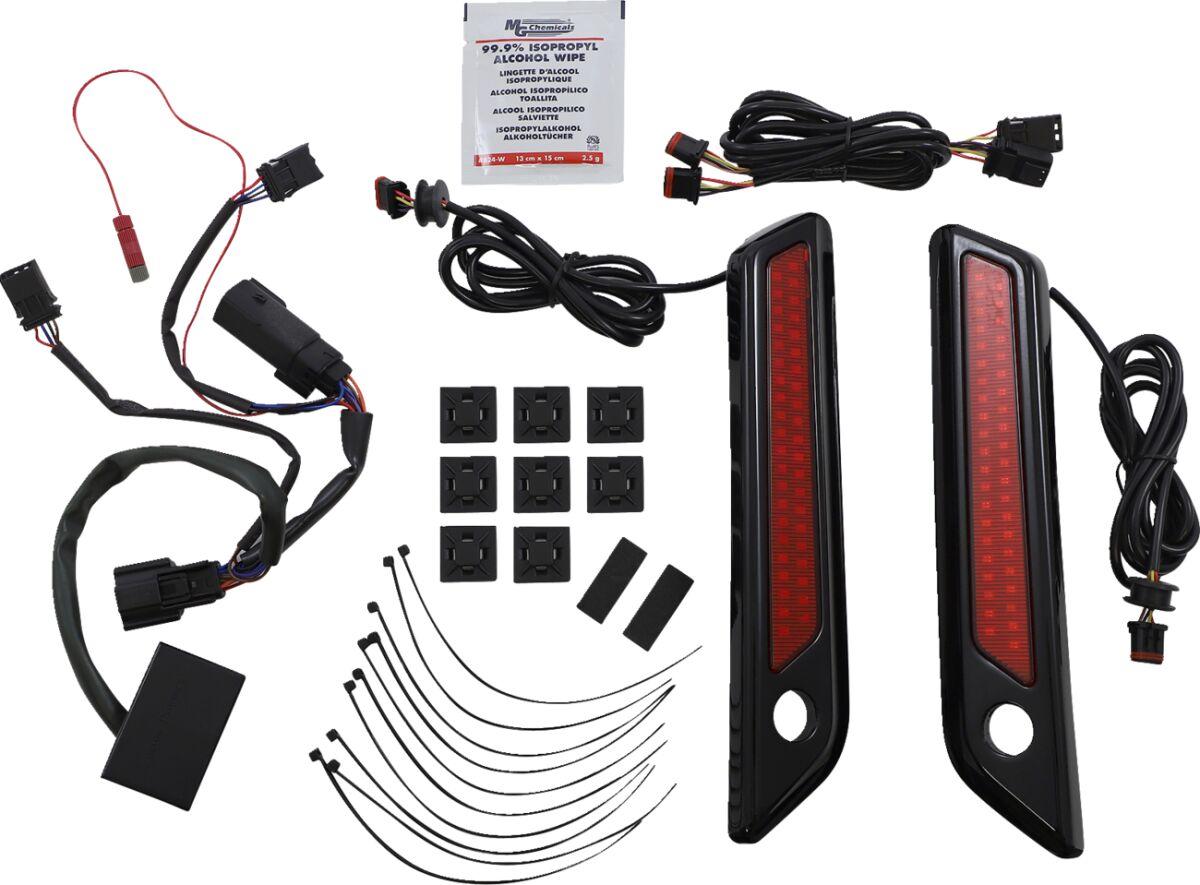 CD-SBL-DC-RB - Custom Dynamics Saddlebag Latch Dual Color Accent Lights For Harley Davidson FLHRXS 1750 2017-2018 Red