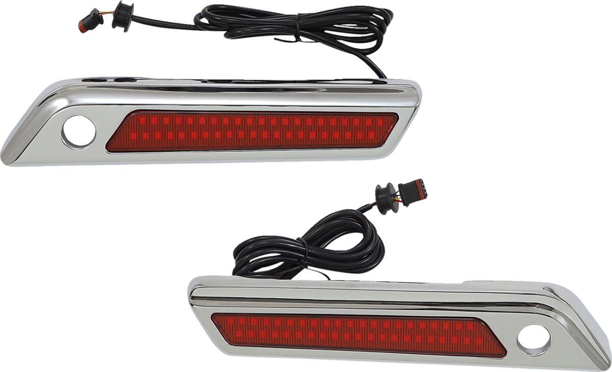 CD-SBL-DC4-RC - Custom Dynamics Saddlebag Latch Dual Color Accent Lights For Harley Davidson FLH 1868 2021 Red