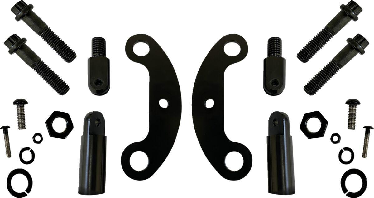 PB-FOG-MOUNT-B - Custom Dynamics Caliper Mounts for ProBeam Fog Lights For Harley Davidson FLHR 1450 2000-2003 - Black