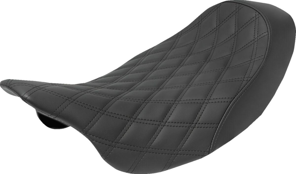 808-07B-002LS - Saddlemen Renegade Lattice Stitch Solo Seat For Harley Davidson FLHR 1584 2008 - Black