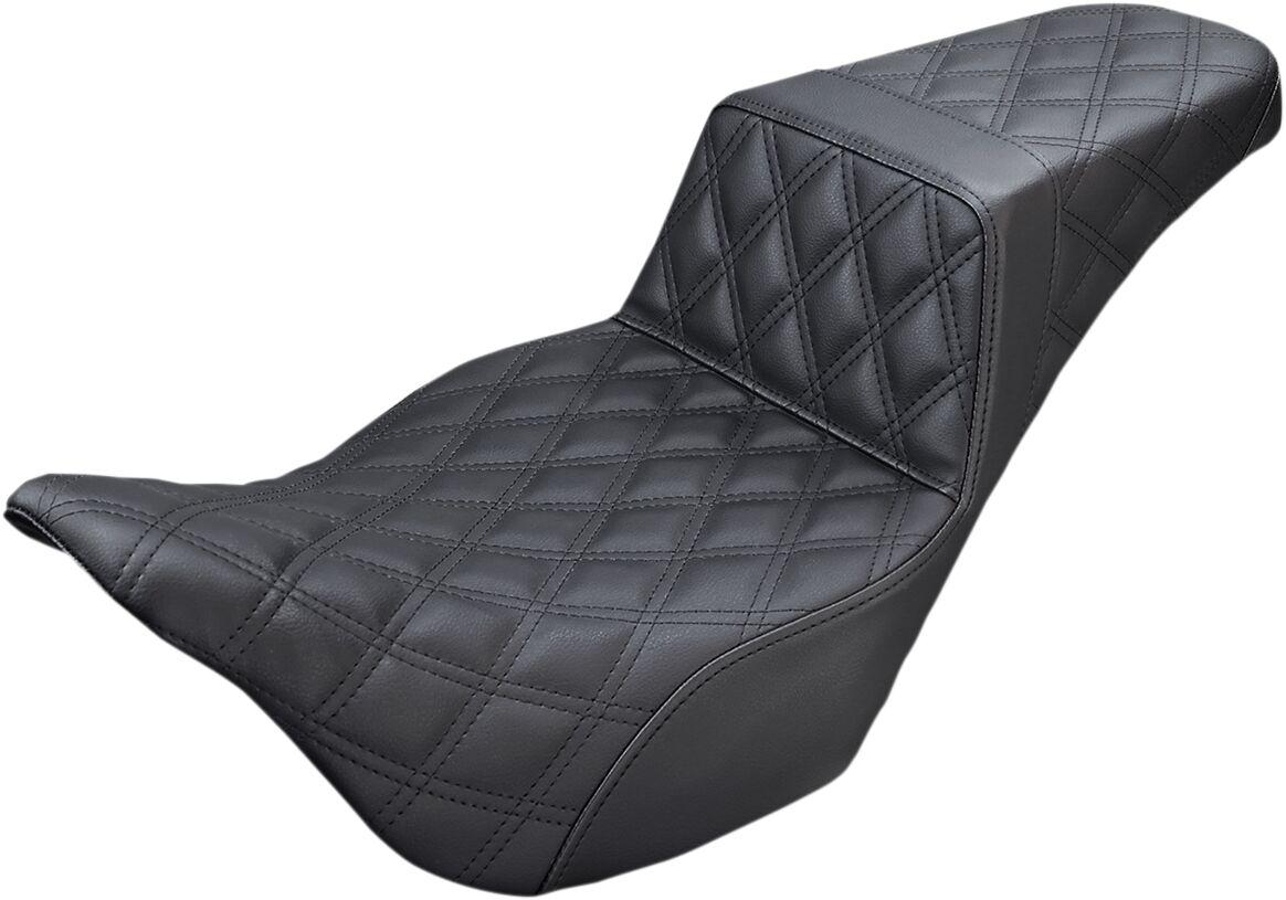808-07B-175 - Saddlemen Step Up Full Lattice Stitch Seat For Harley Davidson FLH 1868 2021 - Black