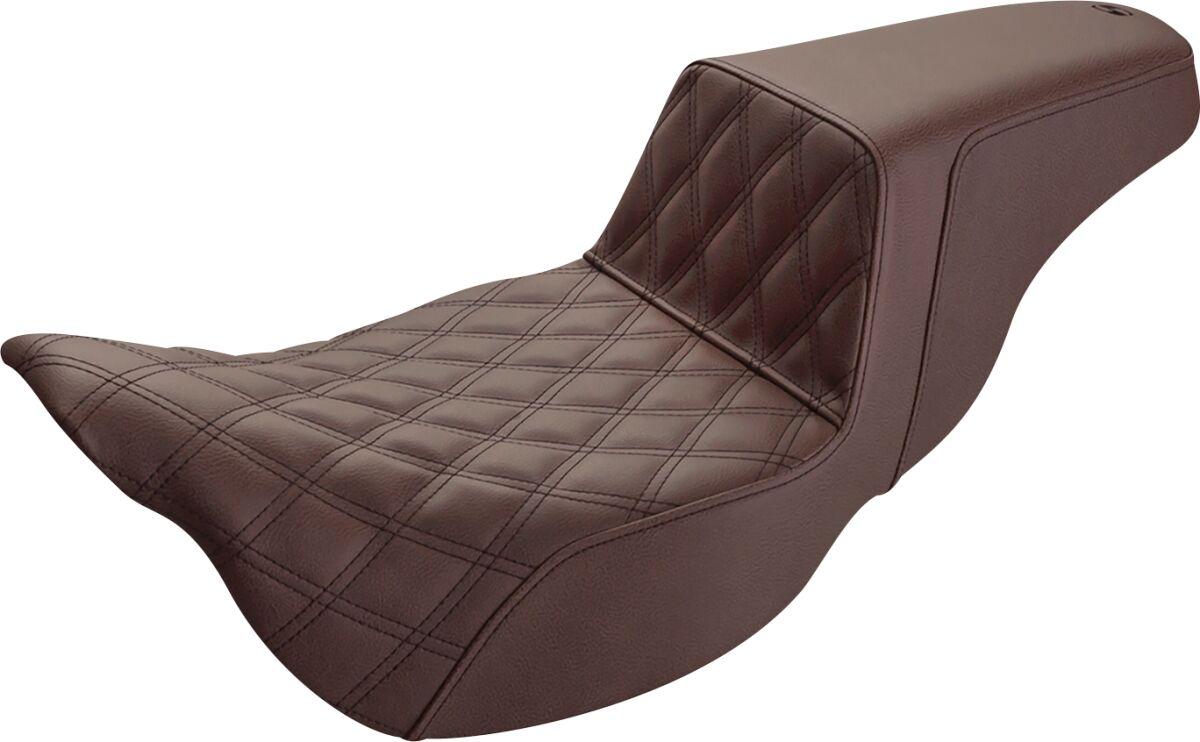 808-07B-172BREX - Saddlemen Extended Reach Step Up Seats For Harley Davidson FLHR 1584 2008 - Brown
