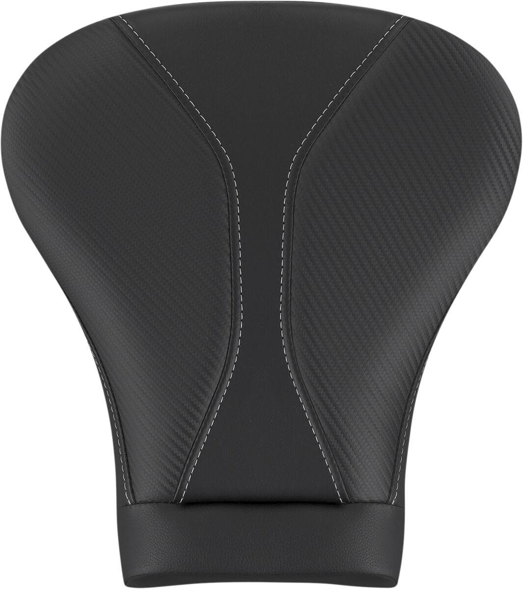 808-07B-0142L - Saddlemen Dominator Grey Stitching Gel Pillion Pad For Harley Davidson FLHR 1584 2008 - Black