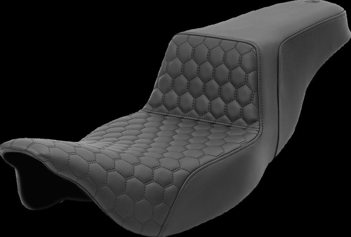 808-07B-178 - Saddlemen Honeycomb Step Up Extended Seat For Harley Davidson FLH 1868 2021 - Black