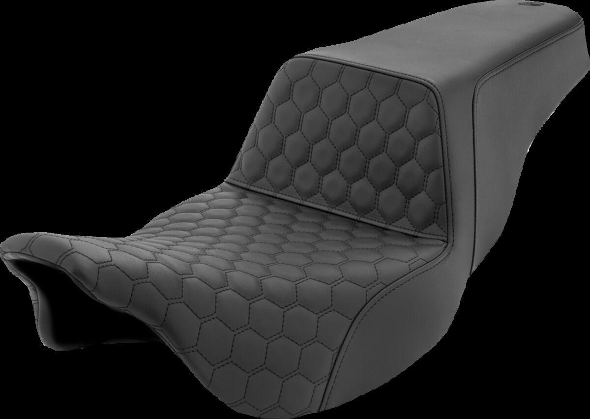 808-07B-177 - Saddlemen Honeycomb Step Up Seat For Harley Davidson FLH 1868 2021 - Black