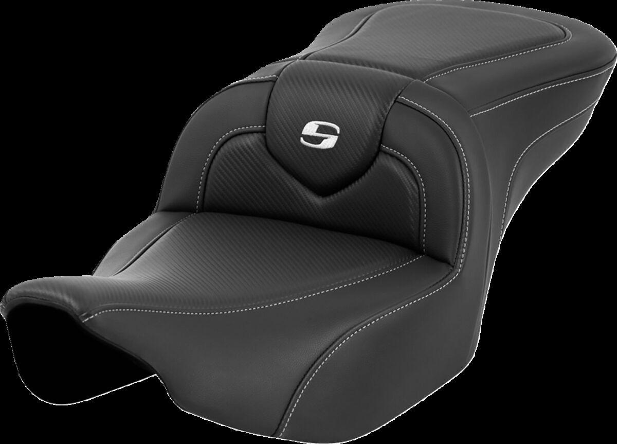 823-07-185 - Saddlemen Roadsofa Carbon Fibre Seat For Harley Davidson FLHX 1923 2024-2026 - Black (Driver Seat Length: 40.5 cm)