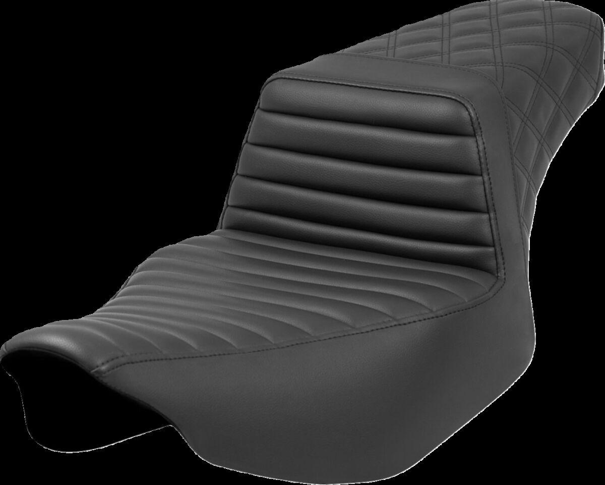 823-07-176 - Saddlemen Step Up Front Tuck-n-Roll Seat For Harley Davidson FLHX 1923 2024 - Black