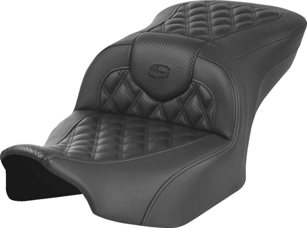 823-07-20600 - Saddlemen Roadsofa Lattice Stitch Seat For Harley Davidson FLHX 1923 2024 - Black