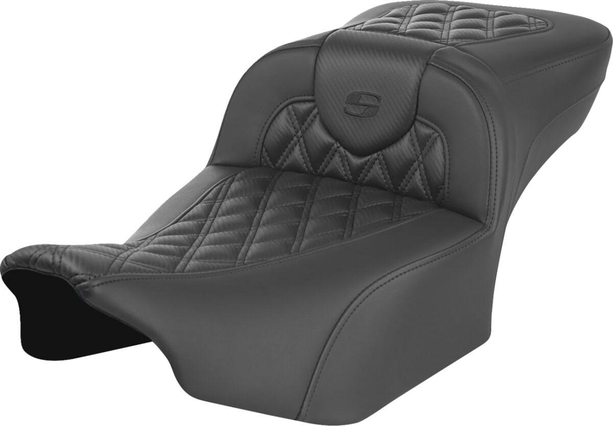 823-07-20700 - Saddlemen Roadsofa Extended Reach Carbon Fibre Seat For Harley Davidson FLHX 1923 2024 - Black