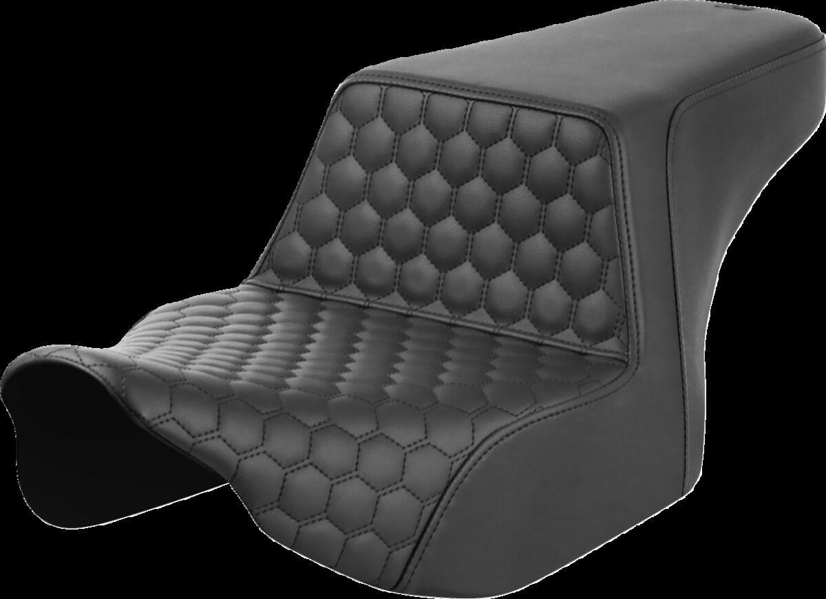 823-07-17700 - Saddlemen Honeycomb Step Up Seat For Harley Davidson FLHX 1923 2024 - Black