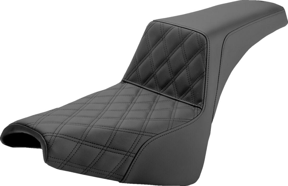 818-30-172 - Saddlemen Step Up Front Lattice Seat For Harley Davidson FLDE 1750 2018-2020 - Black