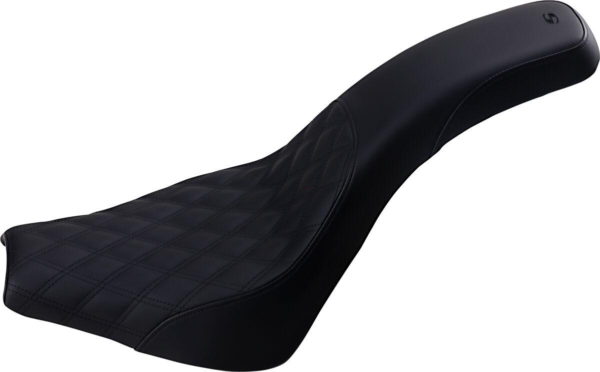 818-30-149 - Saddlemen Profiler Front Lattice Stitch Seat For Harley Davidson FLDE 1750 2018-2020 - Black