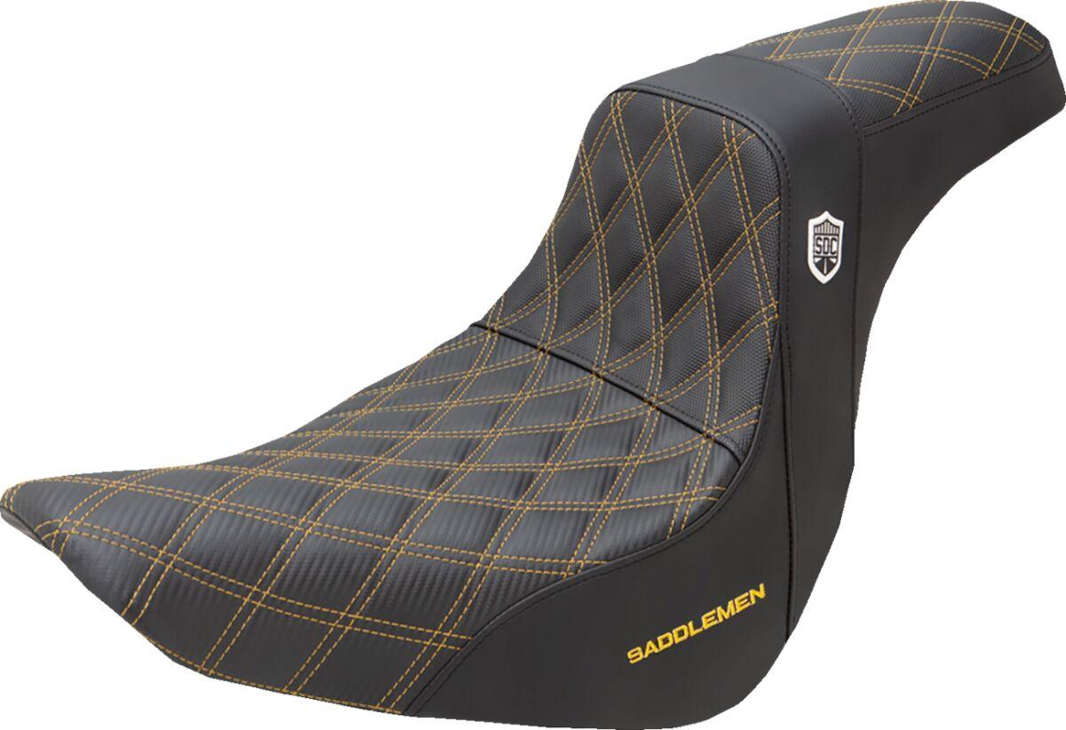 SC81829DGO - Saddlemen Pro Series SDC Performance Gripper Seat For Harley Davidson FLSB 1750 2018-2024 - Black