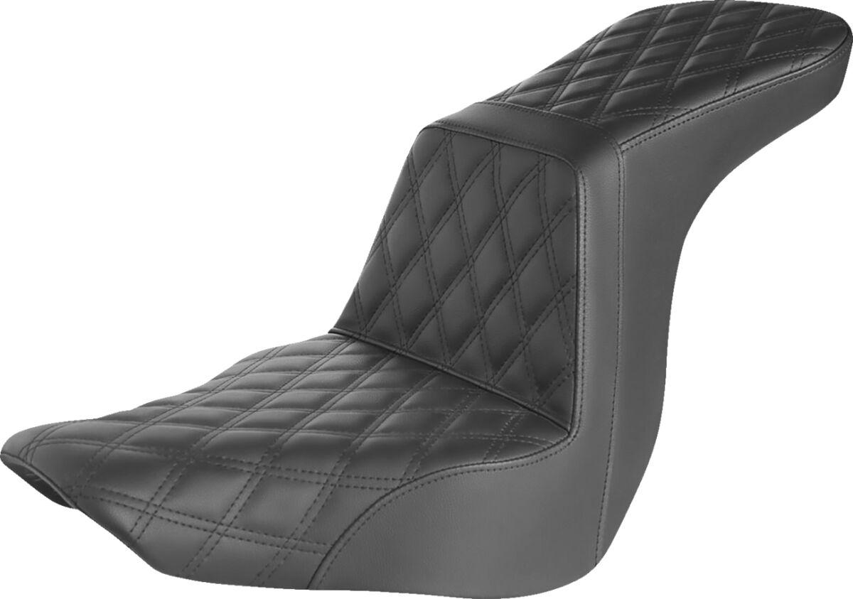 818-29-195 - Saddlemen Step Up Full Lattice Stitch Seat For Harley Davidson FLSB 1750 2018-2024 - Black