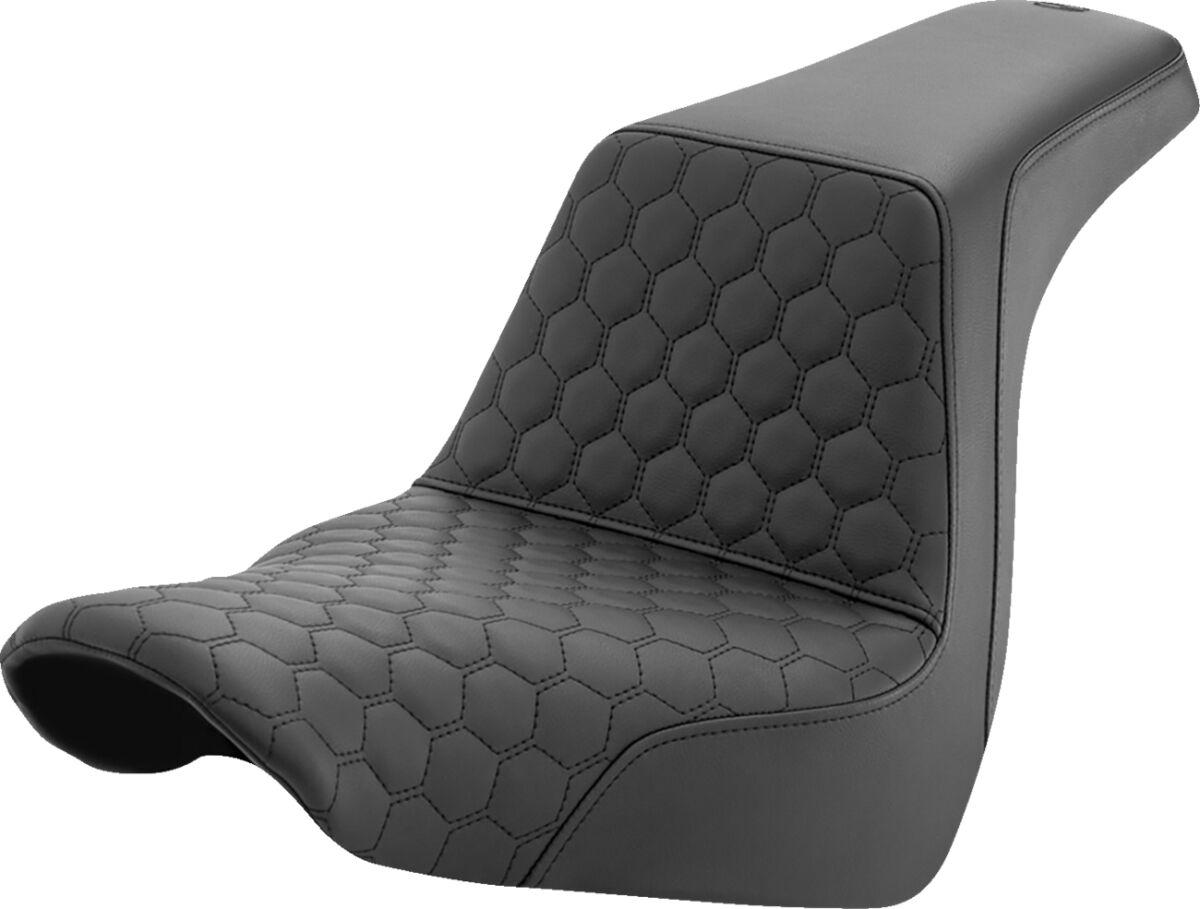 818-29-177 - Saddlemen Honeycomb Step Up Seat For Harley Davidson FLSB 1750 2018-2024 - Black