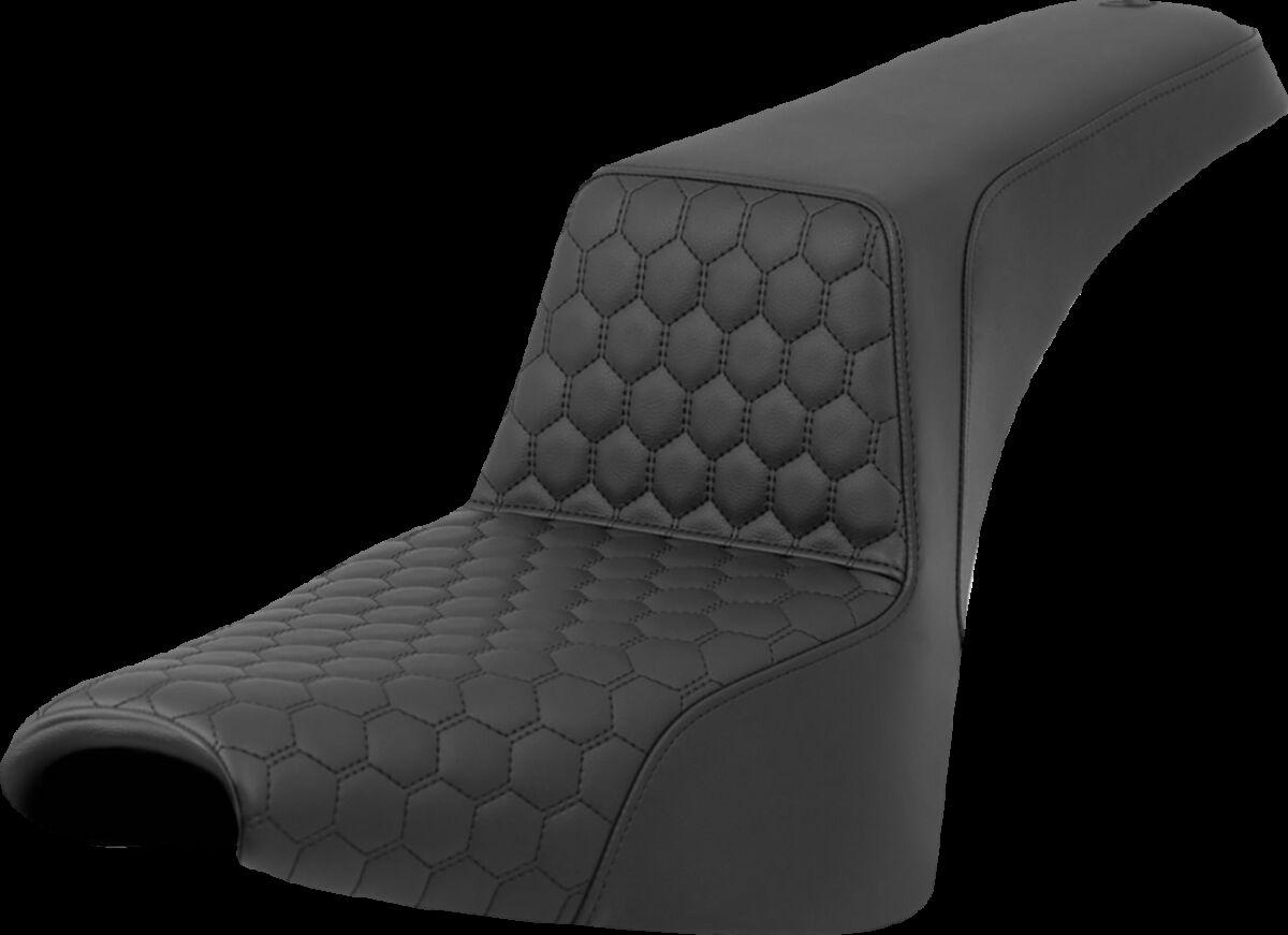 818-30-177 - Saddlemen Honeycomb Step Up Seat For Harley Davidson FXBB 1750 2018-2020 - Black