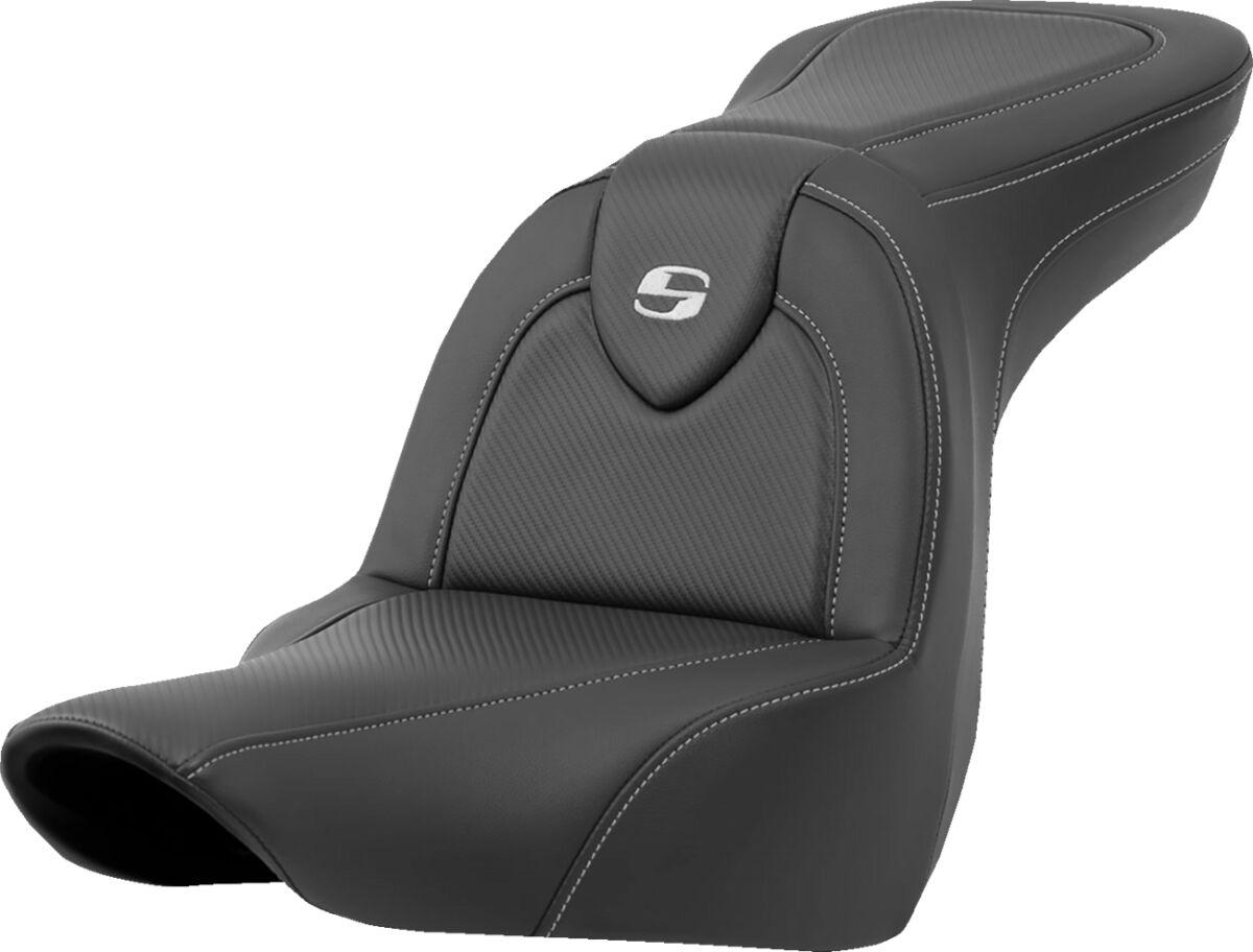 818-29-185 - Saddlemen Roadsofa Carbon Fibre Seat For Harley Davidson FLSB 1750 2018-2024 - Black