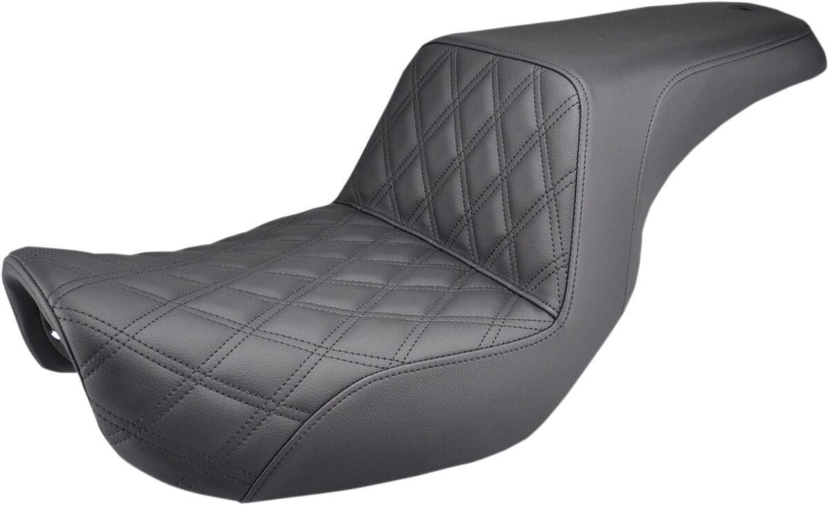 806-04-172 - Saddlemen Step Up Front Lattice Seat For Harley Davidson FLD 1690 2012-2013 - Black