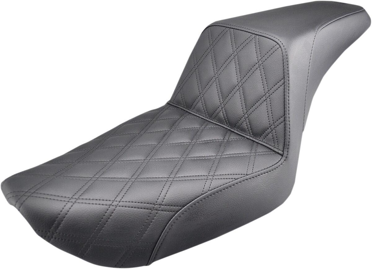 896-04-172 - Saddlemen Step Up Front Lattice Stitch Seat For Harley Davidson FXD 1340 1996-1998 - Black