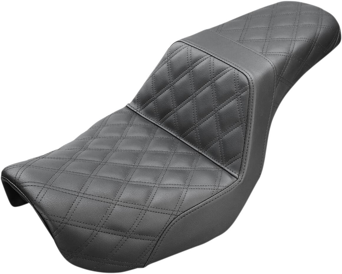806-04-175 - Saddlemen Step Up Full Lattice Stitch Seat For Harley Davidson FLD 1690 2012-2013 - Black