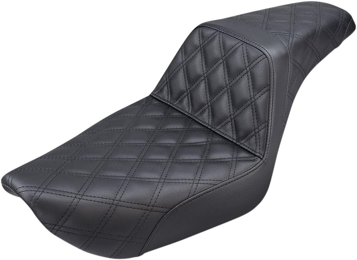 896-04-175 - Saddlemen Step Up Full Lattice Stitch Seat For Harley Davidson FXD 1340 1996-1998 - Black