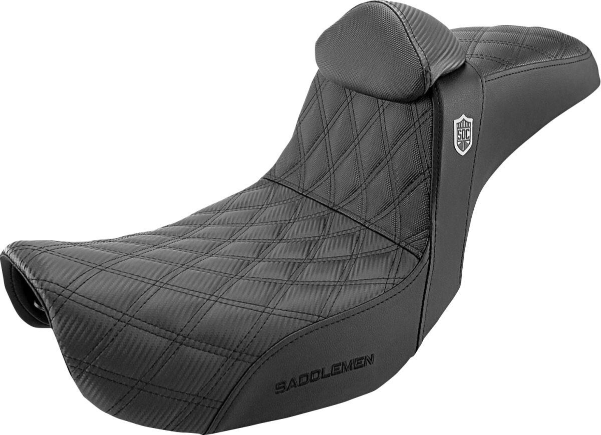 SC80604DB0 - Saddlemen Pro Series SDC Performance Gripper Lumbar Seat For Harley Davidson FLD 1690 2012-2013 - Black