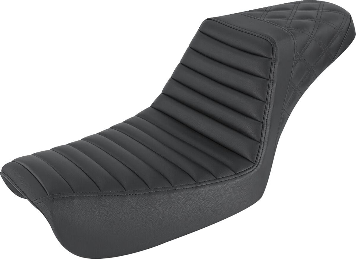 804-04-176 - Saddlemen Step Up Tuck-n-Roll/Lattice Seat For Harley Davidson FXD 1450 Dyna Super Glide 2004-2005 - Black