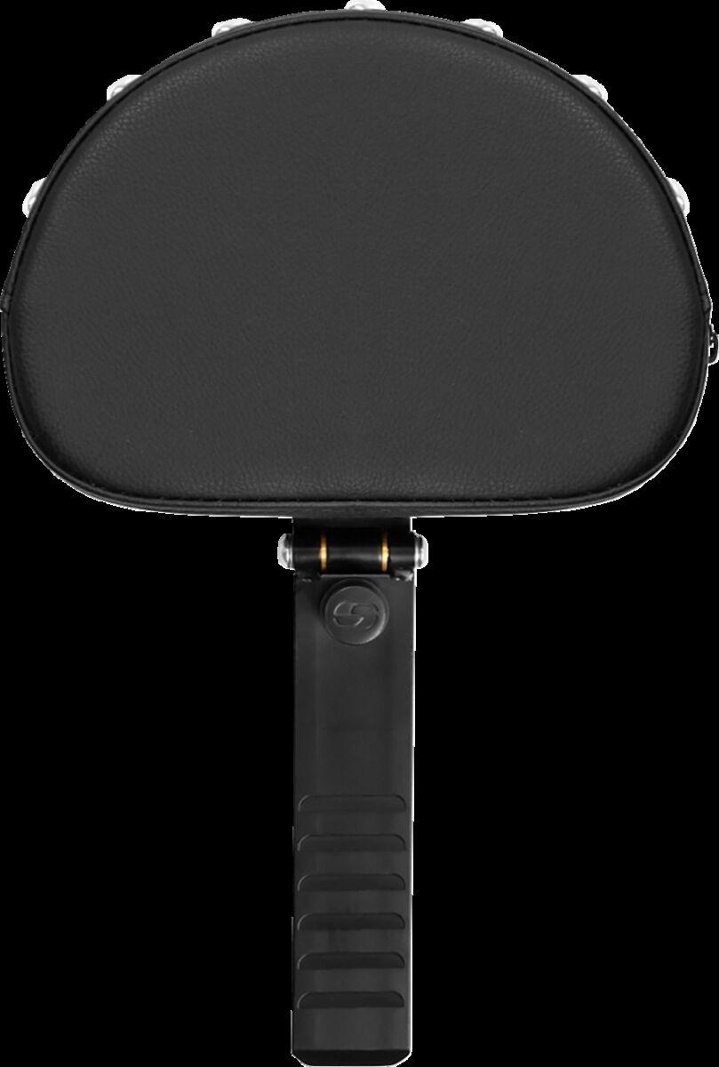 15708R - Saddlemen Mini Contoured Driver Backrest For Harley Davidson RH 1250S ABS Sportster S 2021-2022 - Black/Studs