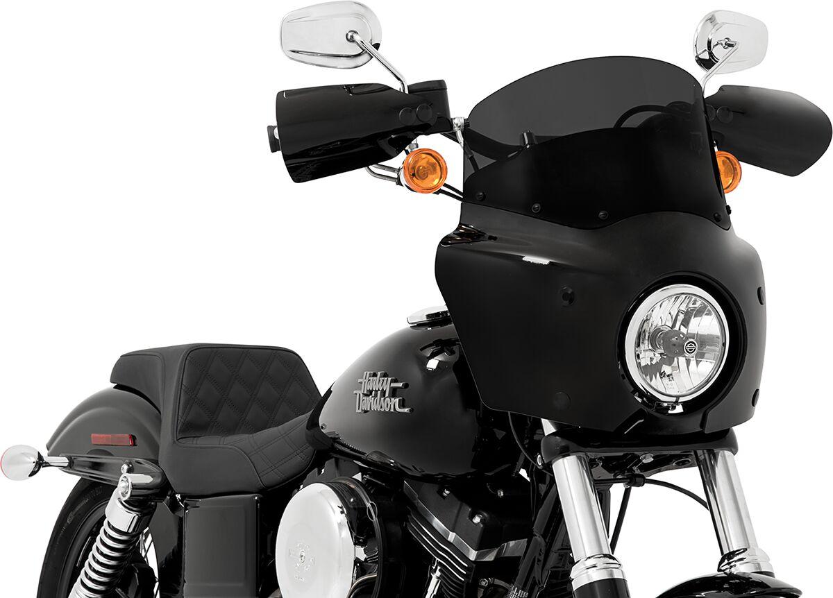 MEP86610 - Memphis Shades Road Warrior Windshield For Harley Davidson FLHR 1340 1994-1998 23 cm (9") - Black/Smoke