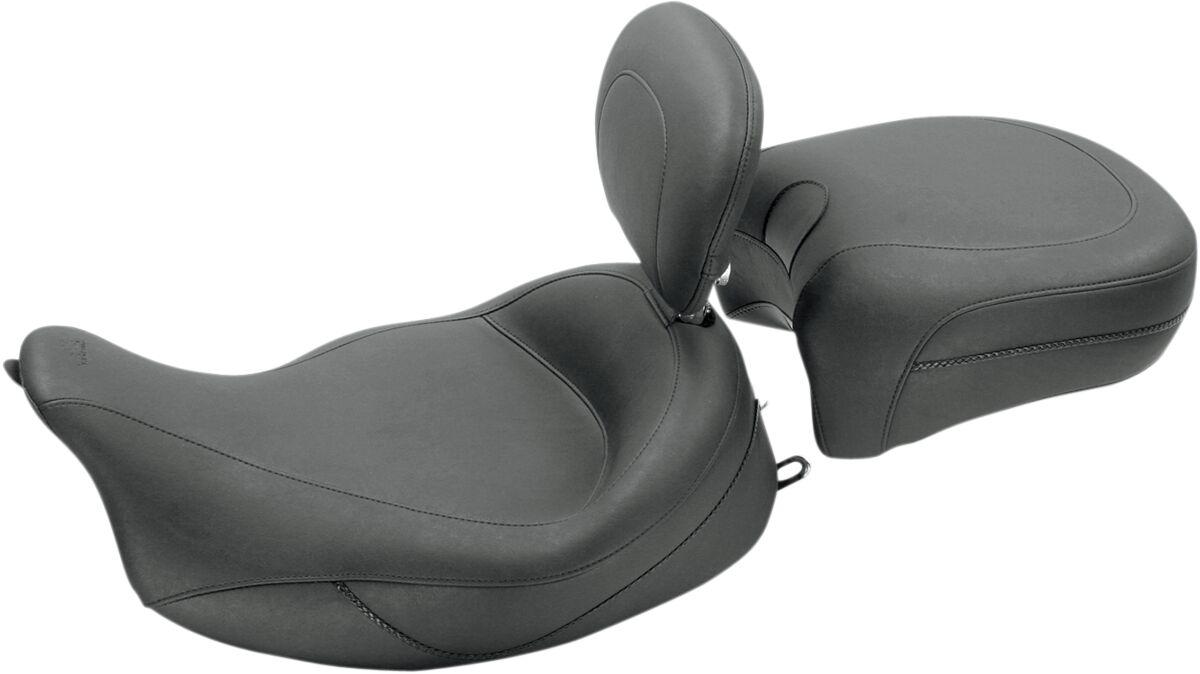 79446 - Mustang Vintage Super Solo Vinyl Seat with Removable Driver Backrest For Harley Davidson FLHR 1584 2008 - Black