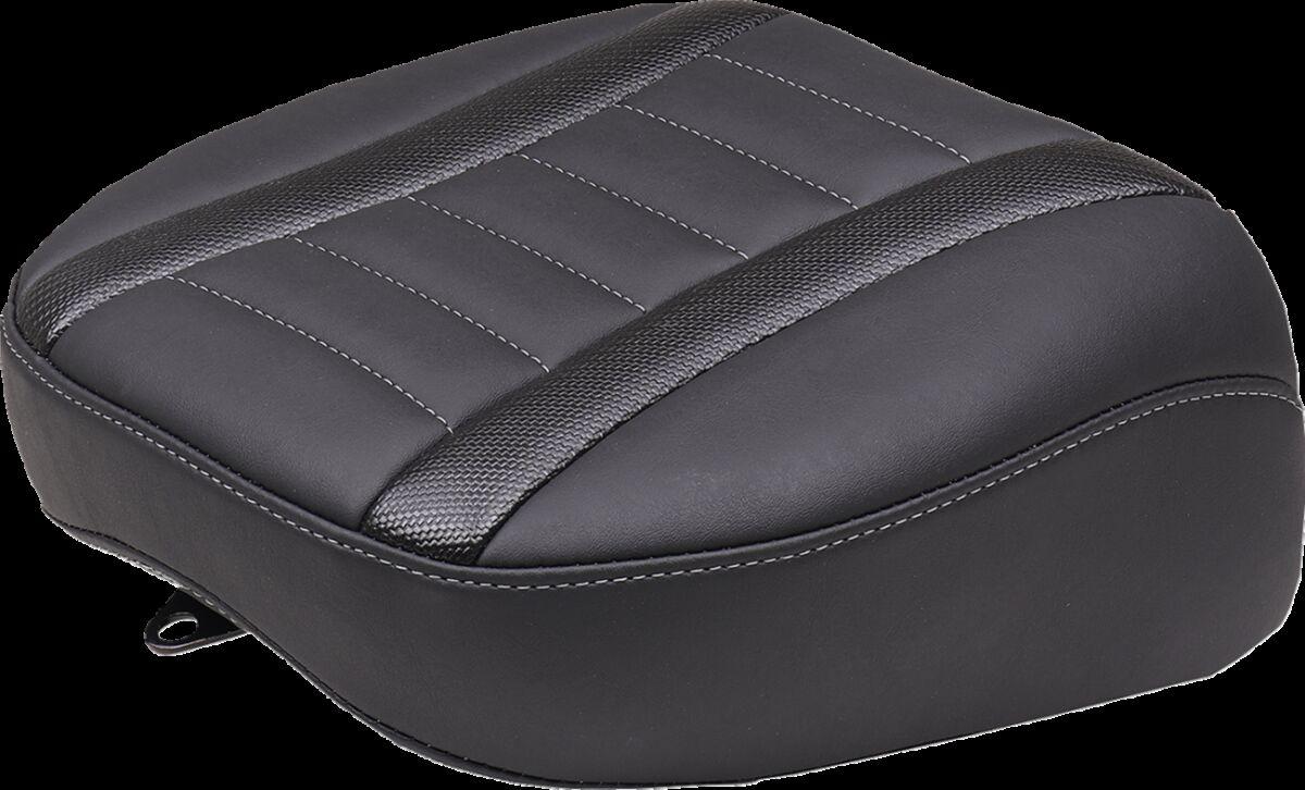 88402GM - Mustang Deluxe Touring Passenger Carbon Fibre Seat For Harley Davidson FLHTK 1868 2023-2024 - Black/Grey
