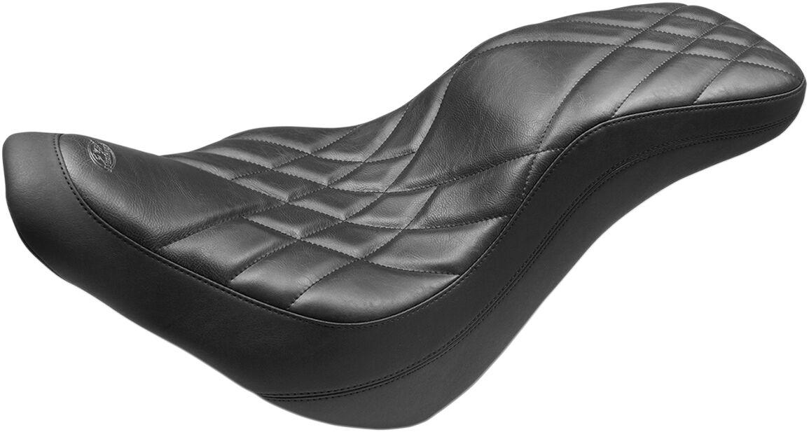 75726 - Mustang Day Tripper 2 Up Seat For Harley Davidson FLSB 1750 2018-2021 - Black