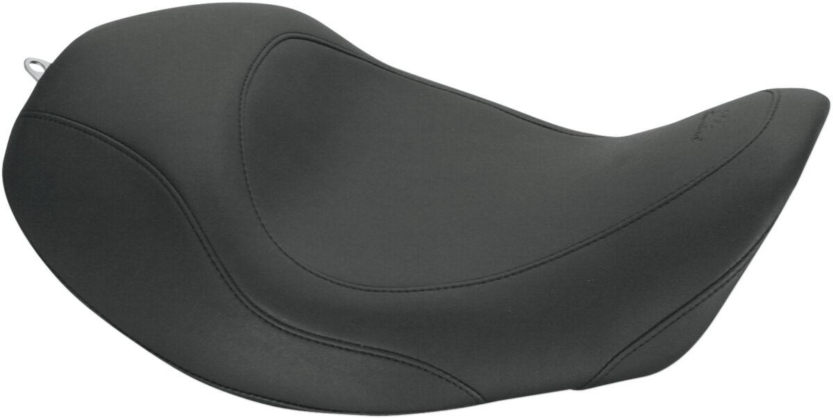 76707 - Mustang Wide Tripper Forward Solo and Rear Seat For Harley Davidson FLD 1690 2014-2016 - Black