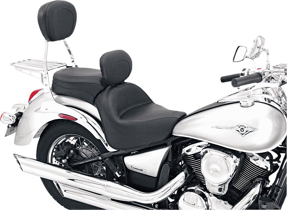 79417 - Mustang Vintage Wide Touring Seat With Driver Backrest For Kawasaki VN 900 2006-2016 - Black