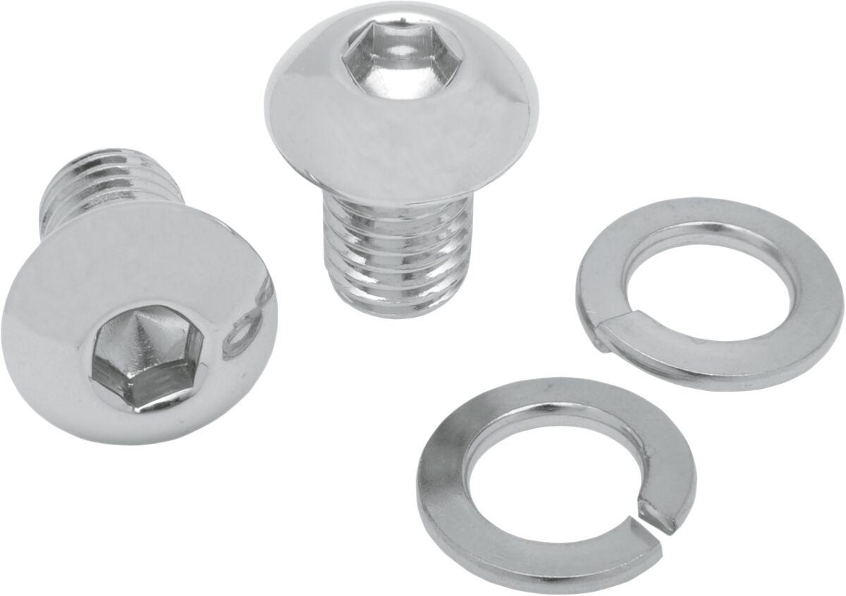 78033 - Mustang Seat Bolts and Mounting Nuts For Harley Davidson FLST 1340 1987-1990 - Chrome