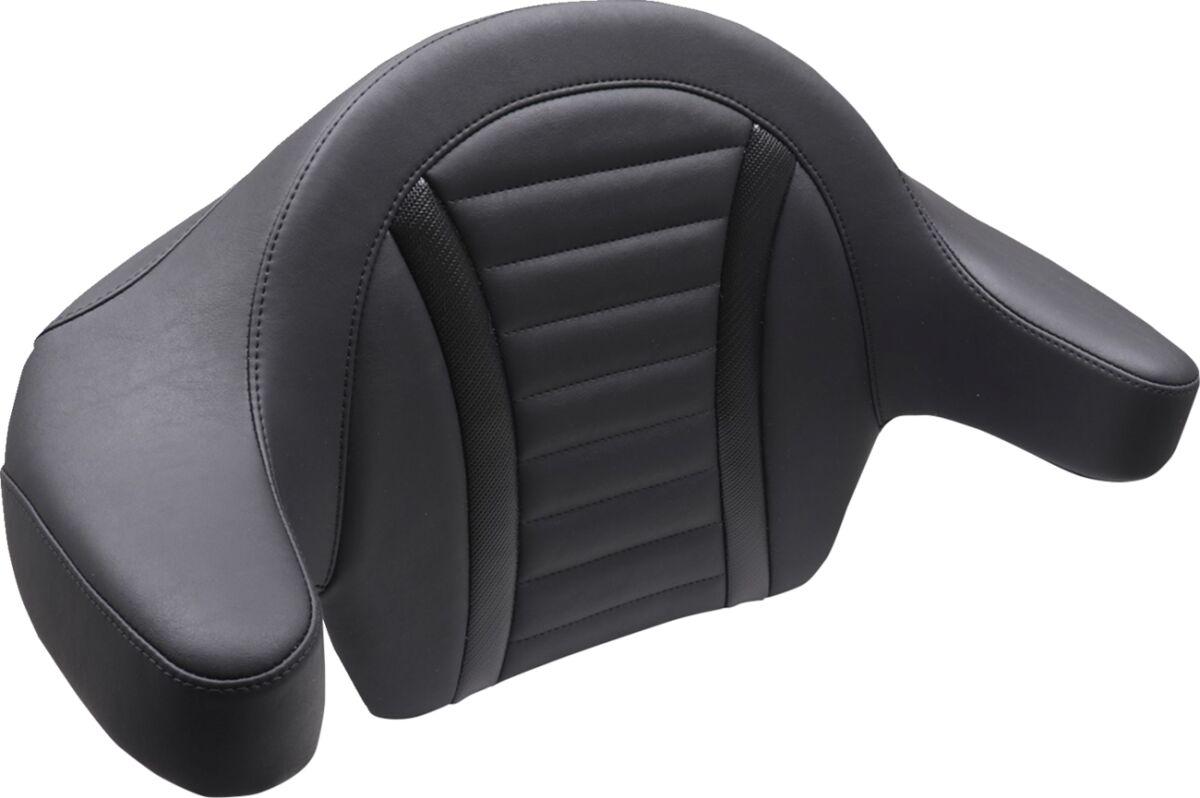 88403 - Mustang Deluxe Touring Extended Passenger Arm Backrest For Harley Davidson FLHX 1923 2024-2026 - Black