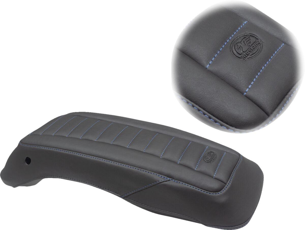 77640SB - Mustang Saddlebag Lid Covers For Harley Davidson FLH 1868 2021 - Black/Blue