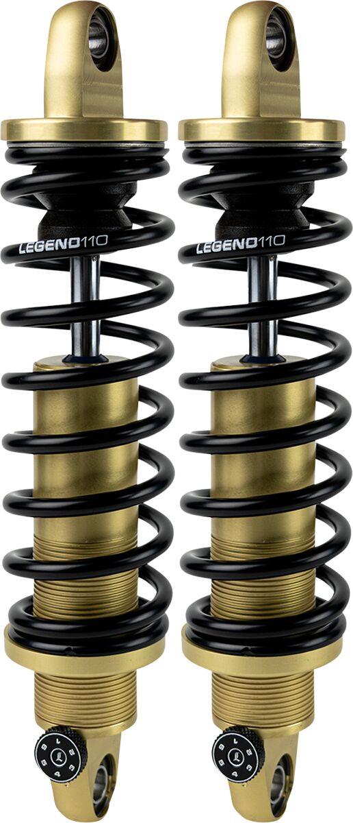 13101783 - Legend Suspension Revo-A Heavy Duty Coil Suspension Shocks For Harley Davidson FLD 1690 2012-2013 Rear 356.00mm (14.00") - Gold