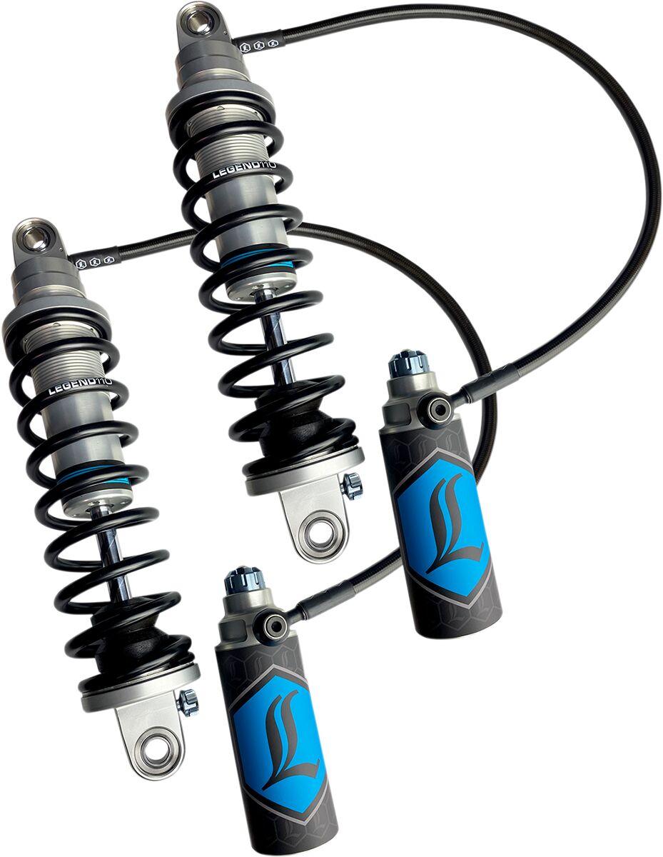 1310-1936 - Legend Suspension REVO ARC Remote Reservoir FL Coil Suspension For Harley Davidson FLHR 1690 Rear 356.00 mm (14.00") - Clear