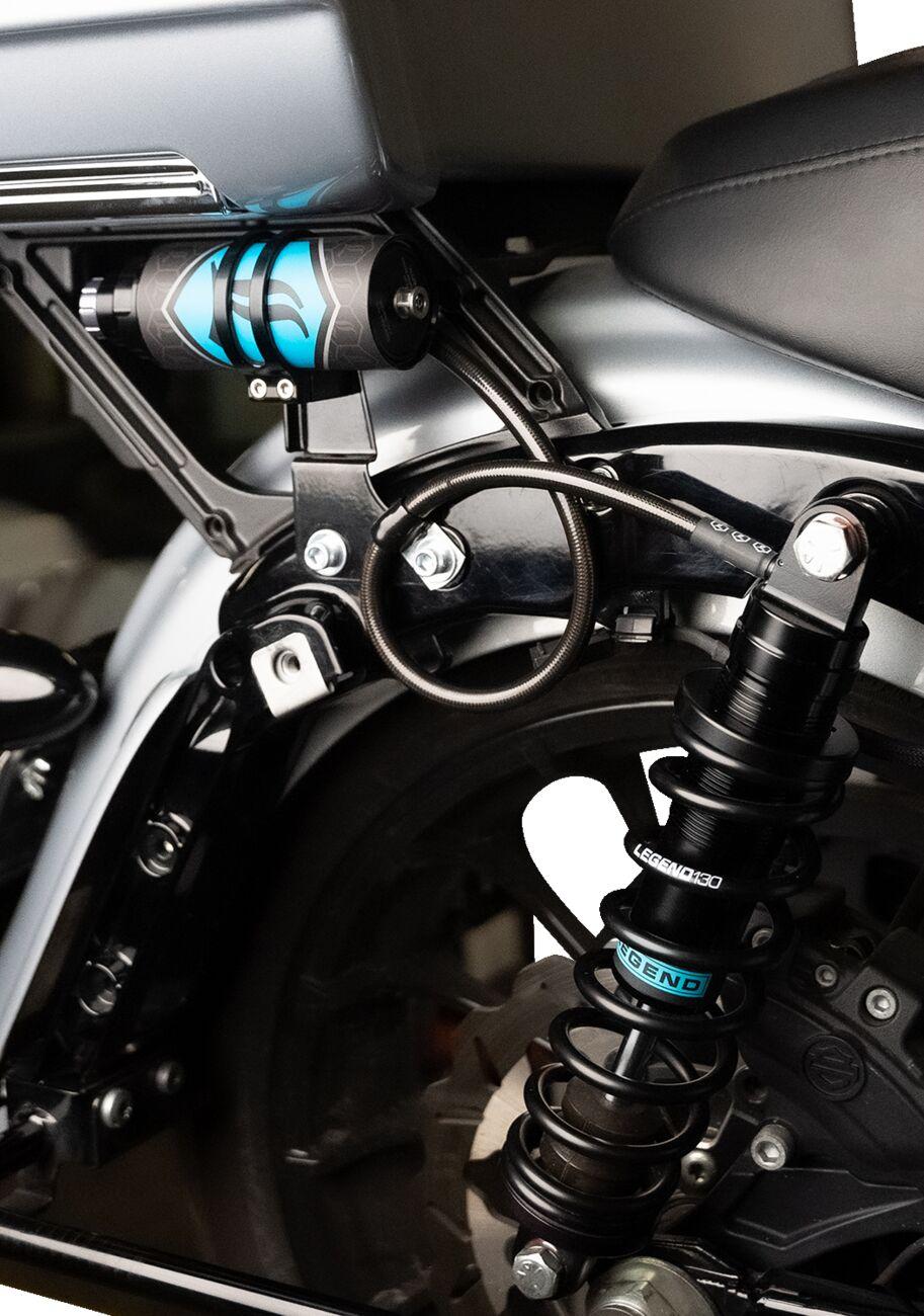 1313-0167 - Legend Suspension REVO ARC Remote Reservoir External Mount For Harley Davidson FLHR 1690 - Black