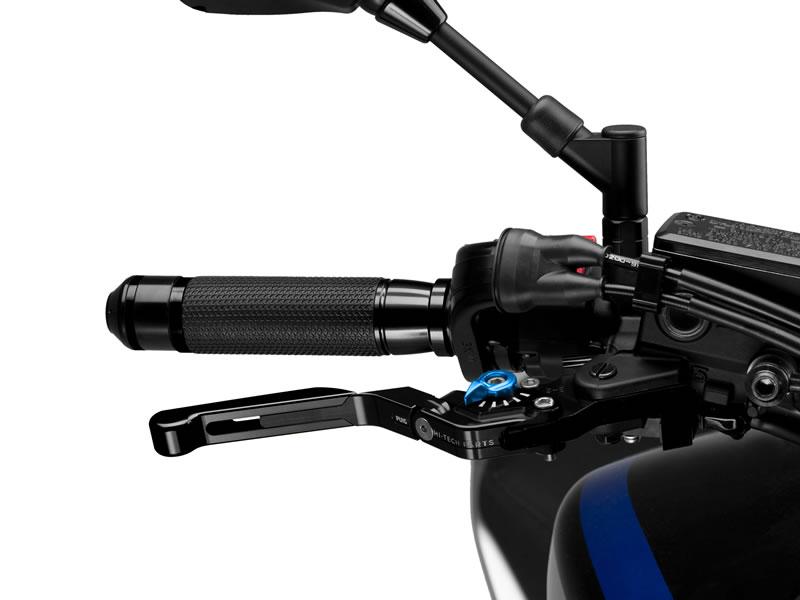 14NNA - Puig Extendable Folding V3 Brake Lever For Ducati 1098 2007-2008 - Black Extender With Blue Selector