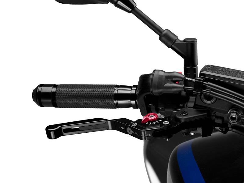 14NNR - Puig Extendable Folding V3 Brake Lever For Ducati 1098 2007-2008 - Black Extender With Red Selector