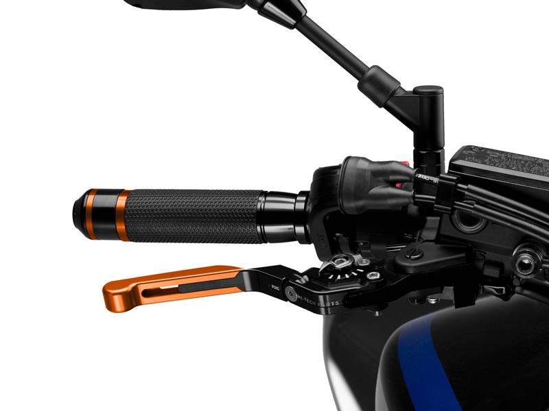14TNN - Puig Extendable Folding V3 Brake Lever For Ducati 1098 2007-2008 - Orange Extender With Black Selector