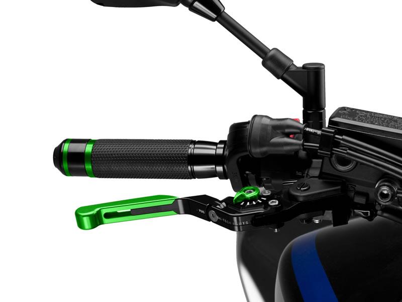 14VNV - Puig Extendable Folding V3 Brake Lever For Ducati 1098 2007-2008 - Green Extender With Green Selector