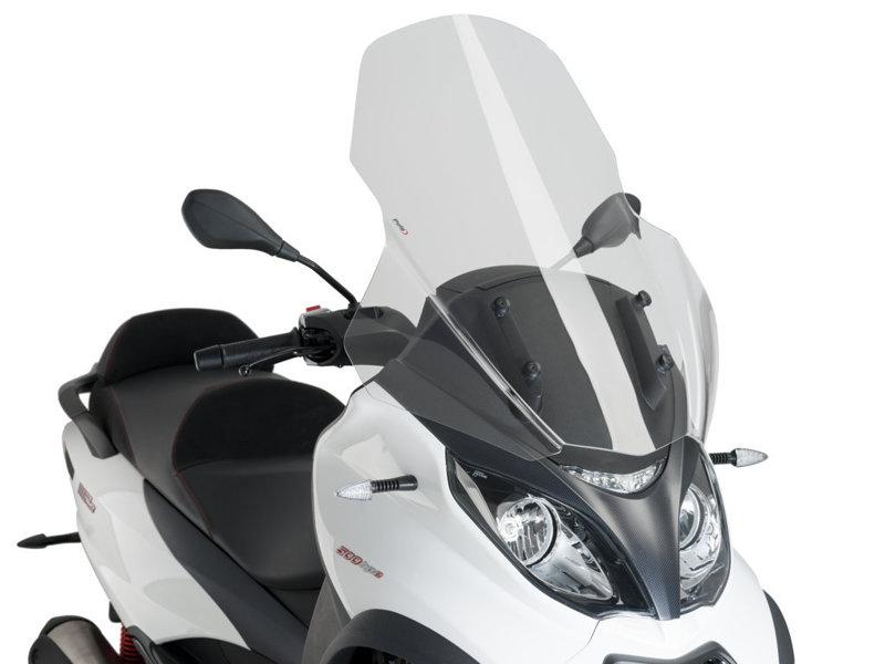 1666W - Puig V-Tech Line Touring Screen For Piaggio Beverly 500 IE Business 17 - Clear