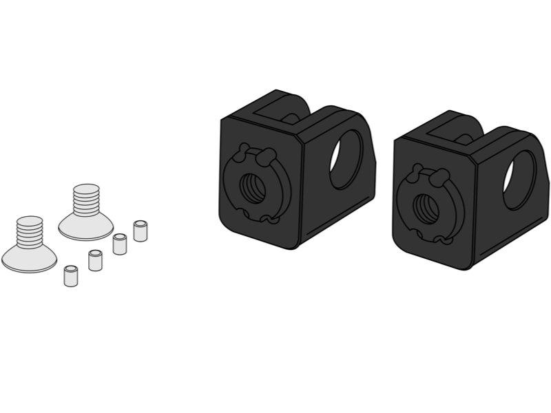 Puig Black 20239N - Adjustable Footpeg Adaptors For Yamaha Mt-03 2016-2025