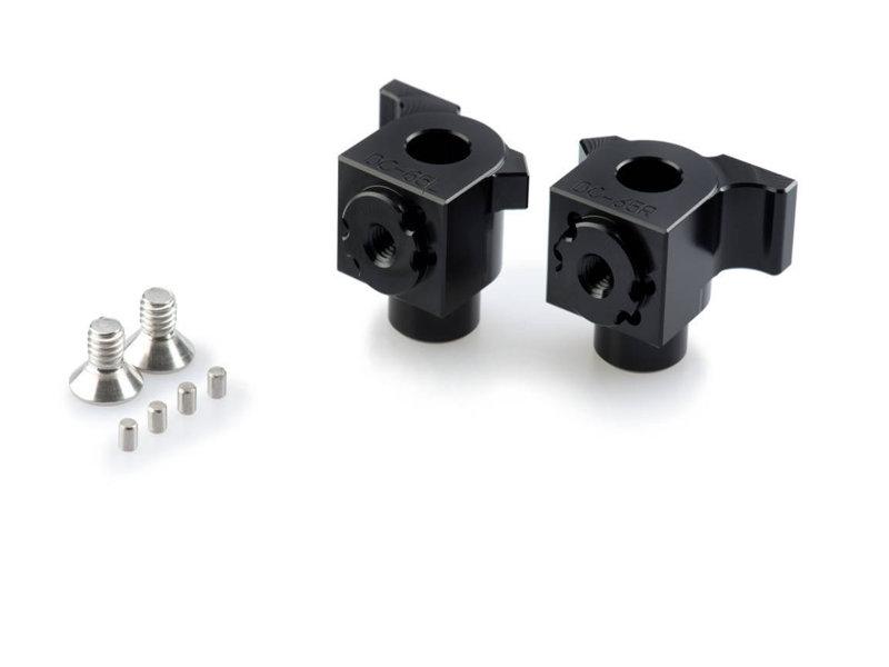Puig Black 20243N - Adjustable Footpeg Adaptors For Yamaha Tenere 700 2019-2025