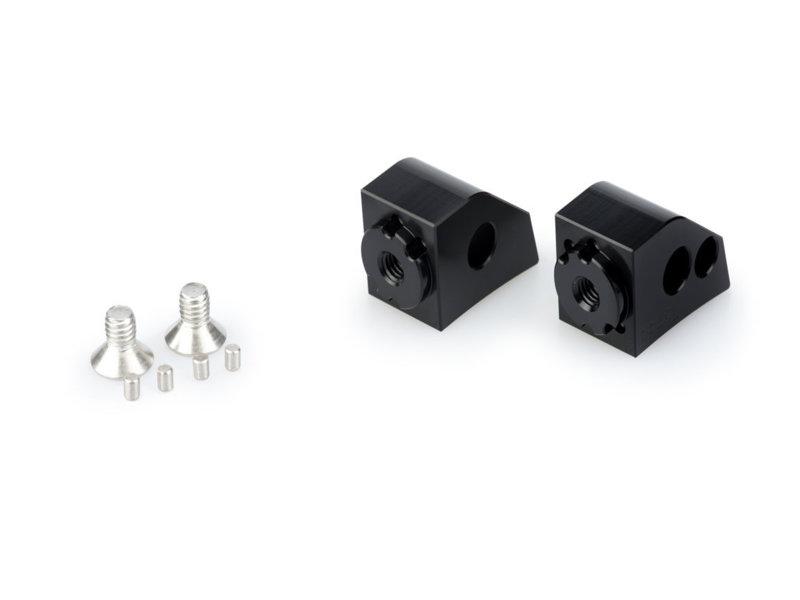Puig Black 20252N - Pillion Adjustable Footpeg Adaptors For Honda Cb1000 R Neo Sports Cafe 2018-2025