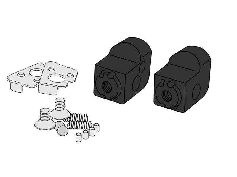 20320N - Puig Adjustable Footpeg Adaptors For Triumph Bonneville Bobber 2017-2025 - Black
